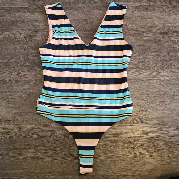 AFRM Tops - New! AFRM Striped Bodysuit ~ Size M
